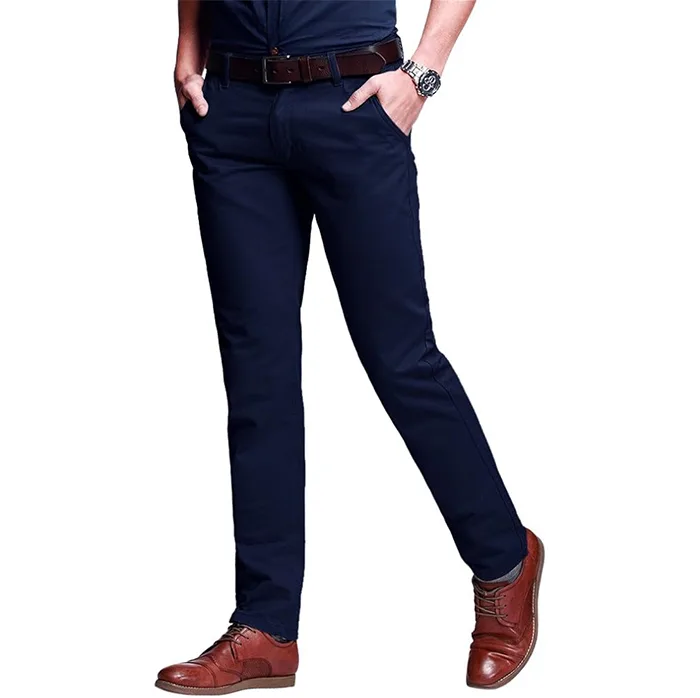 Men’s Slim Fit Stretch Casual Pants – Tapered Comfortable Design