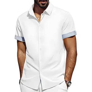men's short sleeve button down shirt