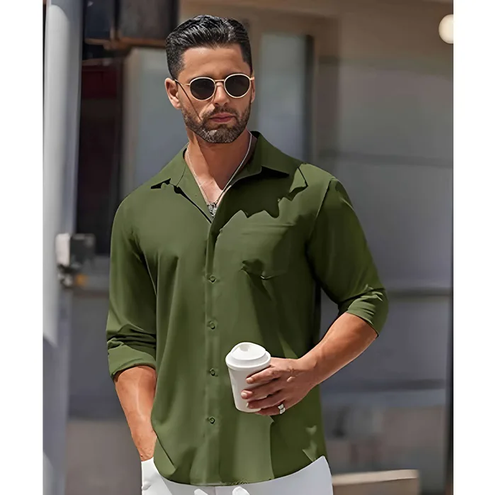 COOFANDY Men’s Long Sleeve Dress Shirt – Casual Untucked Button-Down for Wedding & Beach - Image 4