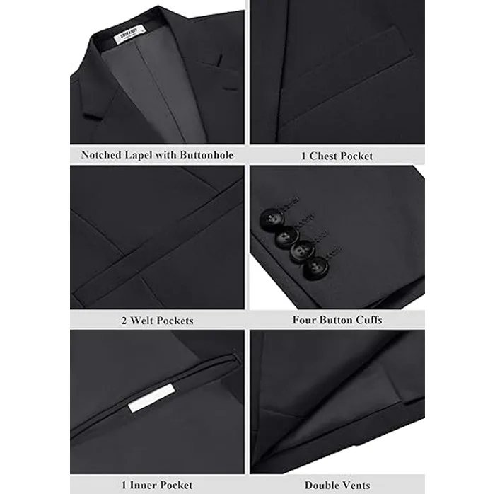 Men’s Casual Blazer Jacket by COOFANDY – Lightweight Regular Fit Two-Button Sport Coat - Image 5