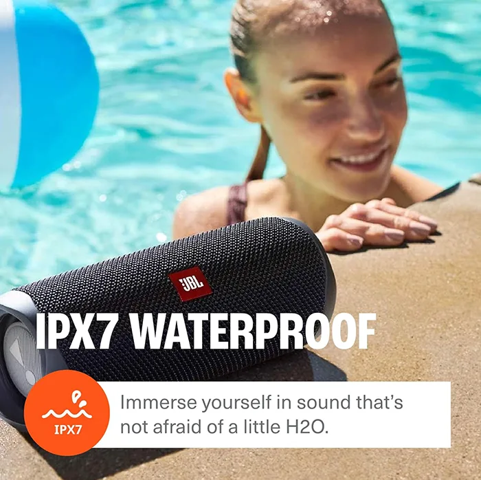 JBL Flip 5 Waterproof Portable Bluetooth Speaker with Powerful Bass – Black - Image 5