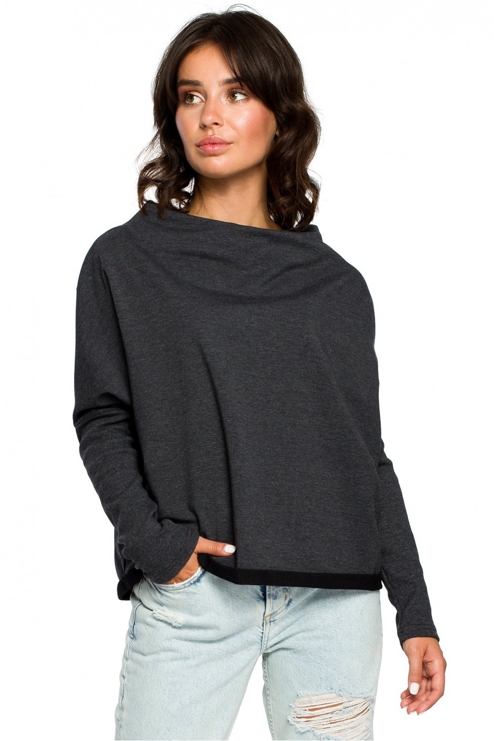 grey - Sweatshirt model 124064 BeWear