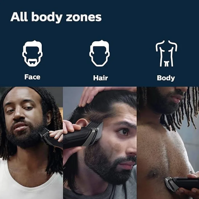 Philips Norelco Multigroom 5000 – 18-Piece Men’s Grooming Kit, All-in-One Trimmer for Beard, Hair & Body - Image 4