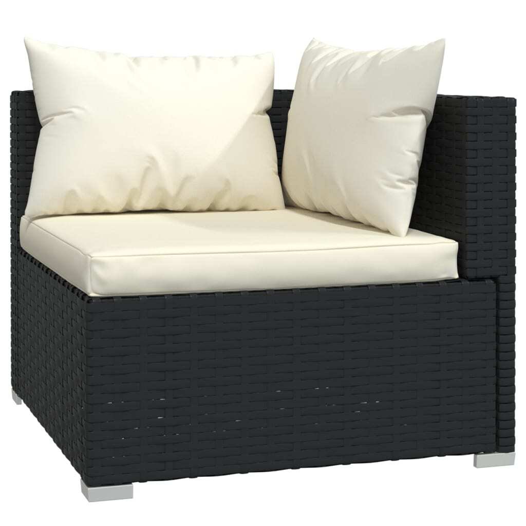 Garden Lounge Set Black - Image 3