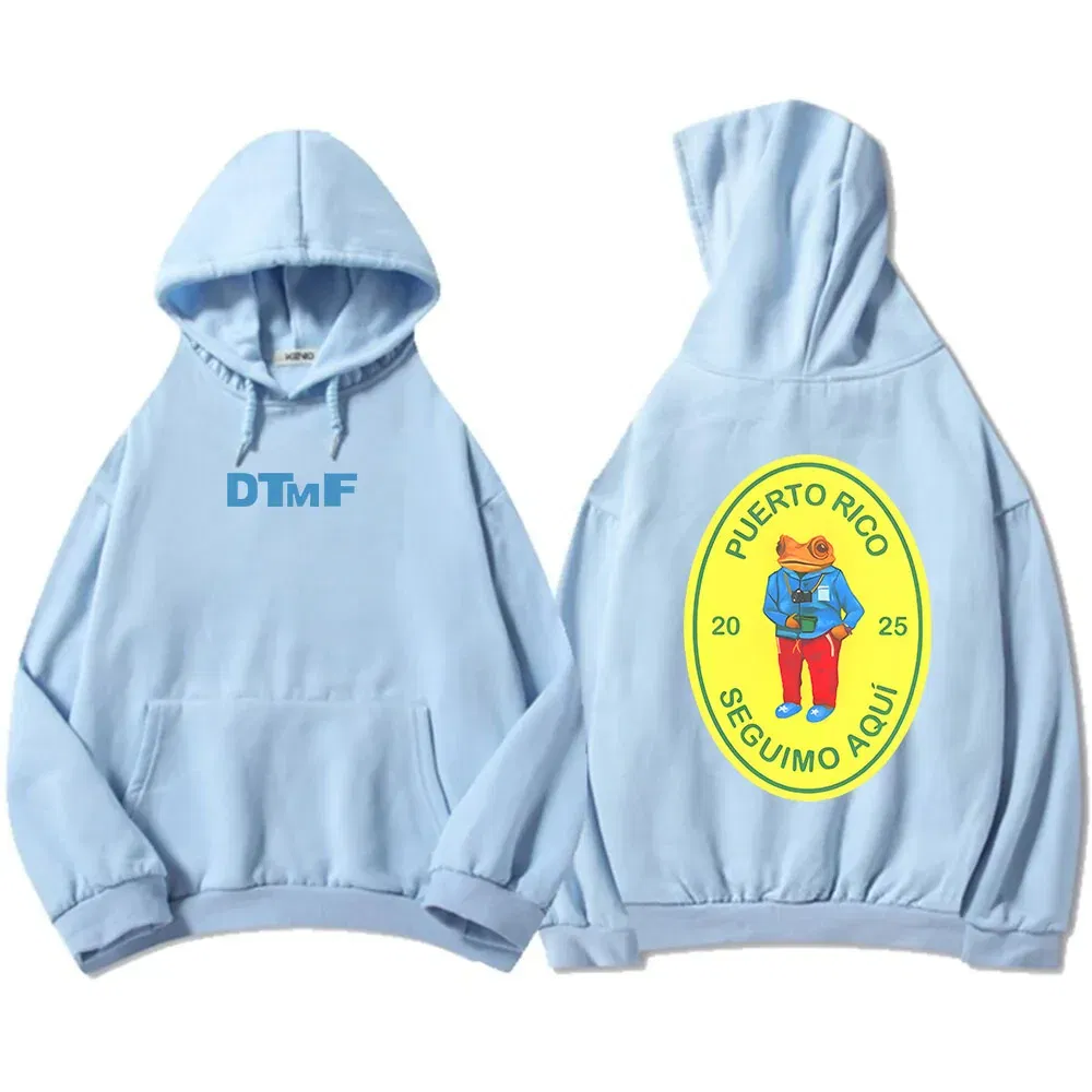 Color: Gold, Size: L - DTMF Deb? Tirar Ms Fotos 2025 New Album Hoodies Bad Bunny Singer Printing Sweatshirts Men Women Clothing Sudaderas Hombre Male - Image 2