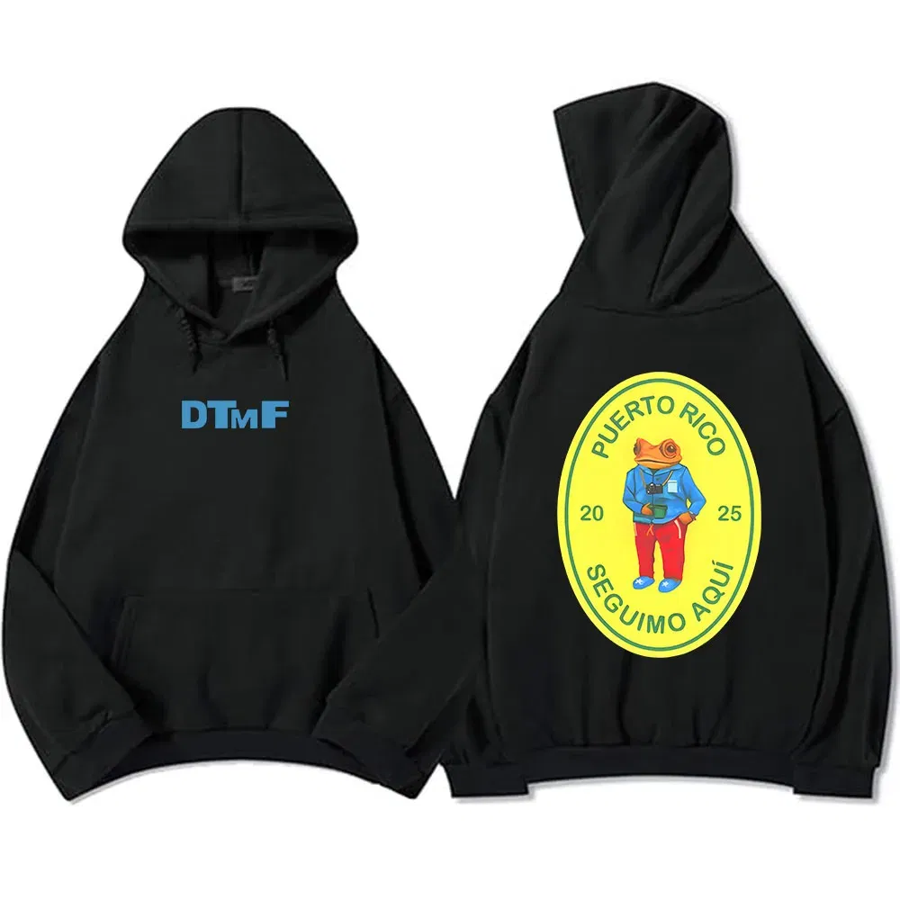 Color: Gold, Size: L - DTMF Deb? Tirar Ms Fotos 2025 New Album Hoodies Bad Bunny Singer Printing Sweatshirts Men Women Clothing Sudaderas Hombre Male - Image 3