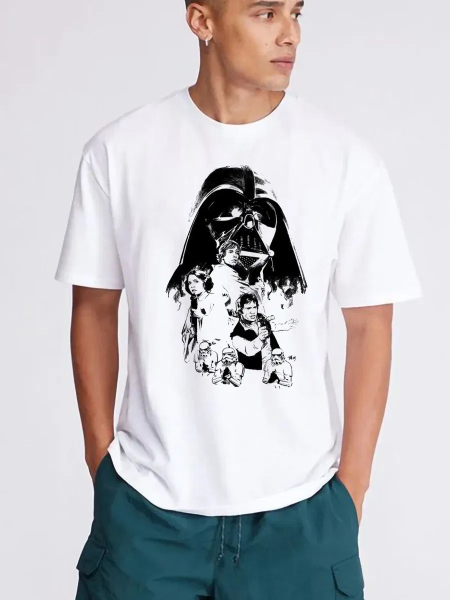 Color: Navy Blue, Kid Size: 110 - Teenage Boys Funny Star Wars Luke Han Solo Tshirts for Young Child Short-sleeved T-shirts Kid Party Tees Gifts Children Clothes