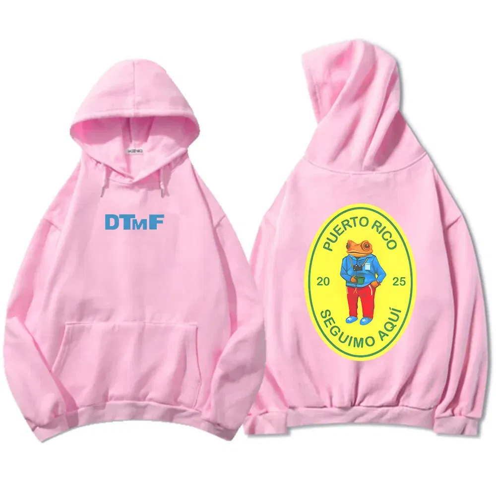 Color: Gold, Size: L - DTMF Deb? Tirar Ms Fotos 2025 New Album Hoodies Bad Bunny Singer Printing Sweatshirts Men Women Clothing Sudaderas Hombre Male