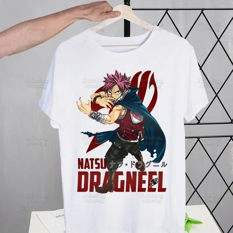 Color: Blue, Size: M - Anime Fairy Tail Cartoon Natsu Erza Gray Lucy T-shirts Summer Men/Women Hip Hop Tshirt Streetwear t shirts Short Sleeve Tops - Image 3