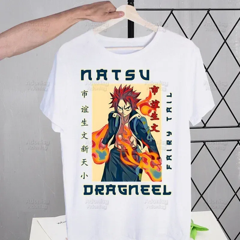 Color: Blue, Size: M - Anime Fairy Tail Cartoon Natsu Erza Gray Lucy T-shirts Summer Men/Women Hip Hop Tshirt Streetwear t shirts Short Sleeve Tops - Image 5